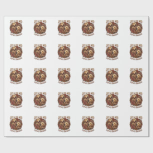 Nur ein Mädchen, das Golden Retriever-Hund Rosen l Geschenkpapier