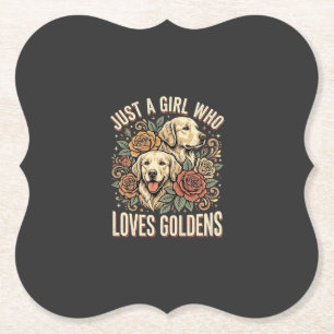 Nur ein Mädchen das Golden Retriever liebt Untersetzer