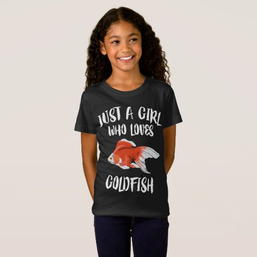 Nur ein Mädchen, das Goldfish T - Shirt Aquarium L (Vorne ganz)