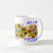 Nur ein Mädchen, das Goldie Niedlich Golden Retrie Kaffeetasse (VorderseiteRechts)
