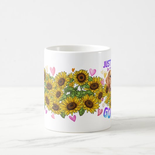 Nur ein Mädchen, das Goldie Niedlich Golden Retrie Kaffeetasse (Mittel)