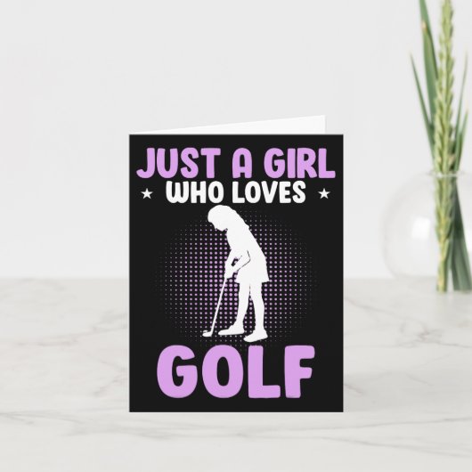 Nur ein Mädchen, das Golf Lieben Karte (Vorderseite)