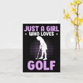 Nur ein Mädchen, das Golf Lieben Karte (Gelbe Blume)