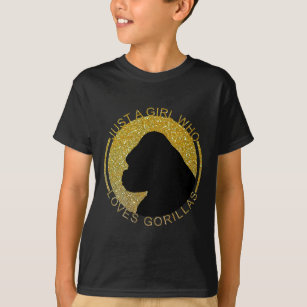 Nur ein Mädchen, das Gorillas Affen Liebe T-Shirt
