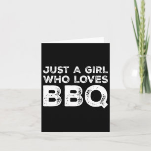Nur ein Mädchen, das Grillen Liebe Karte
