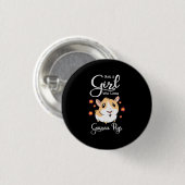 Nur ein Mädchen, das Guinea Liebe Button (Vorne & Hinten)