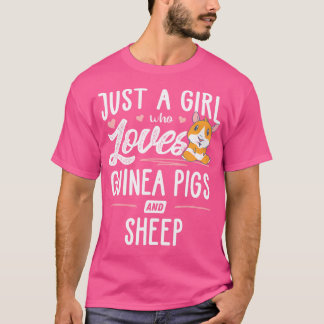 Nur ein Mädchen, das Guinea Liebe Schweine und Sch T-Shirt