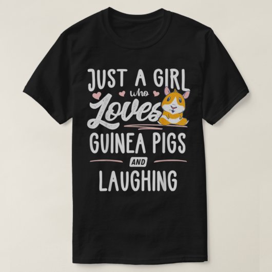 Nur ein Mädchen, das Guinea Liebe und lacht - T-Shirt (Design vorne)