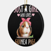 Nur ein Mädchen, das Guinea Lieben Schweine Lover  Keramik Ornament (Links)