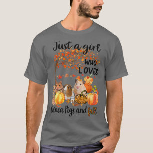 Nur ein Mädchen, das Guinea Pig und Fall Thanksgi T-Shirt