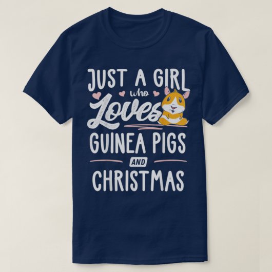 Nur ein Mädchen, das Guinea und Weihnachten Liebe  T-Shirt (Design vorne)