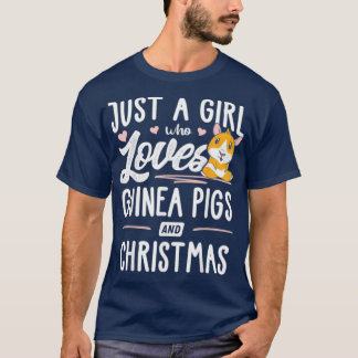 Nur ein Mädchen, das Guinea und Weihnachten Liebe  T-Shirt