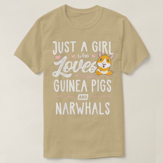 Nur ein Mädchen, das Guinea von Schweinen und Wal T-Shirt (Design vorne)