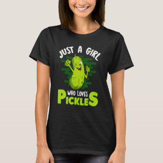Nur ein Mädchen, das Gurken liebt  Gurke  Frauen T-Shirt