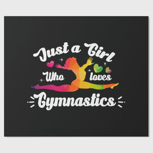 Nur ein Mädchen, das Gymnastik Liebe Geschenkpapier (Flach)