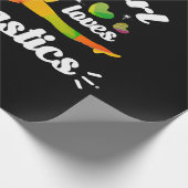 Nur ein Mädchen, das Gymnastik Liebe Geschenkpapier (Ecke)