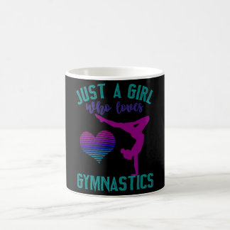 NUR EIN MÄDCHEN, DAS GYMNASTIK LIEBE KAFFEETASSE