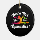 Nur ein Mädchen, das Gymnastik Liebe Keramik Ornament (Links)