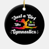 Nur ein Mädchen, das Gymnastik Liebe Keramik Ornament (Hinten)