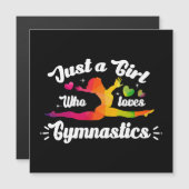 Nur ein Mädchen, das Gymnastik Liebe Magnetkarte (Vorne/Hinten)
