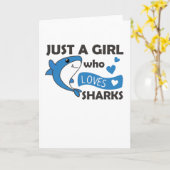 Nur ein Mädchen, das Haie Liebe, ein lustiger Hai Karte (Gelbe Blume)