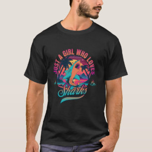 Nur ein Mädchen, das Haie Liebe Niedliche Hai Love T-Shirt
