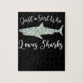 Nur ein Mädchen, das Haie Liebe - Ozeanhaie spende Puzzle (Vertikal)