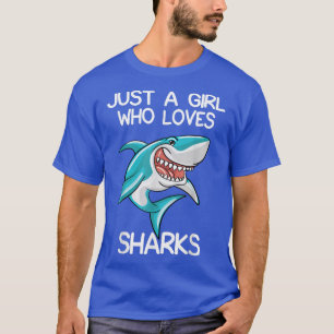Nur ein Mädchen, das Haie Liebe, spendet Haifisch T-Shirt
