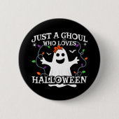 Nur ein Mädchen, das Halloween Funny Halloween Lie Button (Vorderseite)