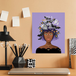 Nur ein Mädchen, das Halloween-Liebe Kostüm Schönh Poster