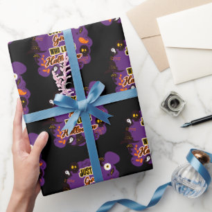 Nur ein Mädchen, das Halloween Lieben Geschenkpapier
