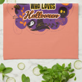 Nur ein Mädchen, das Halloween Lieben Geschirrtuch (Gefaltet)