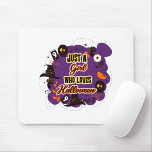 Nur ein Mädchen, das Halloween Lieben Mousepad