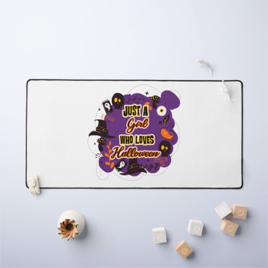 Nur ein Mädchen, das Halloween Lieben Schreibtischunterlage (Kindertisch)