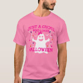 Nur ein Mädchen, das Halloween Niedliches rosa Ges T-Shirt (Vorderseite)