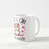 Nur ein Mädchen, das Hamster Liebe Kaffeetasse (VorderseiteRechts)