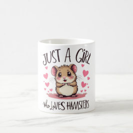 Nur ein Mädchen, das Hamster Liebe Kaffeetasse
