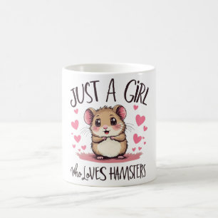 Nur ein Mädchen, das Hamster Liebe Kaffeetasse