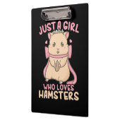 Nur ein Mädchen, das Hamster Liebe Klemmbrett (Links)