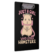 Nur ein Mädchen, das Hamster Liebe Klemmbrett (Rechts)