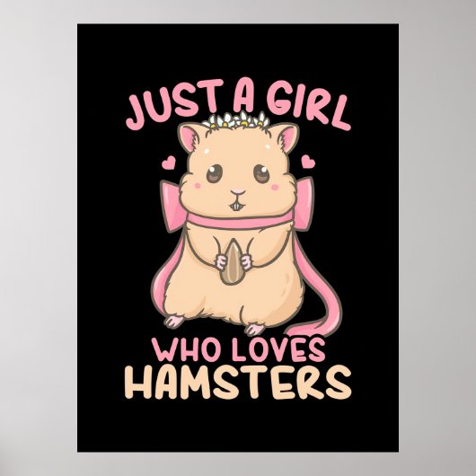 Nur ein Mädchen, das Hamster Liebe Poster (Vorne)