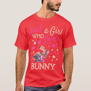 Nur ein Mädchen, das Häschen liebt, lustiger Hasen T-Shirt