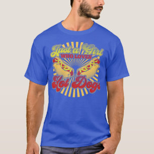 Nur ein Mädchen, das heiße Hunde Liebe T-Shirt