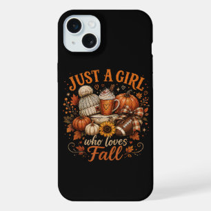Nur ein Mädchen, das Herbst-Fußball-Kürbisgewürz l iPhone 15 Plus Hülle