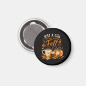Nur ein Mädchen, das Herbst liebt Magnet (Vorderseite/Rückseite)