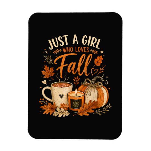 Nur ein Mädchen, das Herbst liebt Magnet (Vertikal)