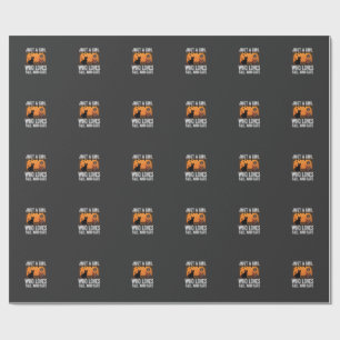Nur ein Mädchen, das Herbst und Katzen liebt_1 Geschenkpapier