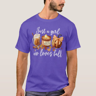 Nur ein Mädchen, das Herbstblätter Latte Kürbis li T-Shirt