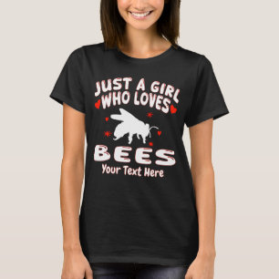 Nur ein Mädchen, das hier seinen Text Liebe T-Shirt