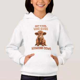 Nur ein Mädchen, das Highland-Rinder liebt Hoodie